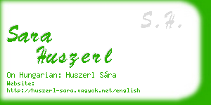 sara huszerl business card